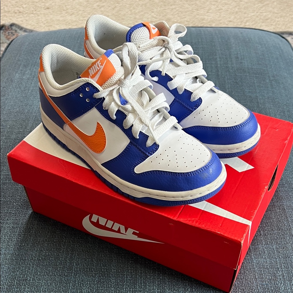 Nike Dunks Kids Sneakers in Blue and Orange